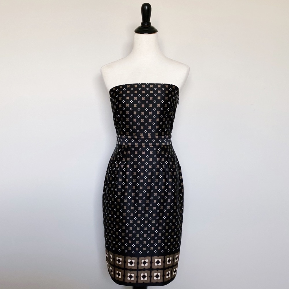 NWOT Banana Republic Vintage Print Strapless Midi Dress